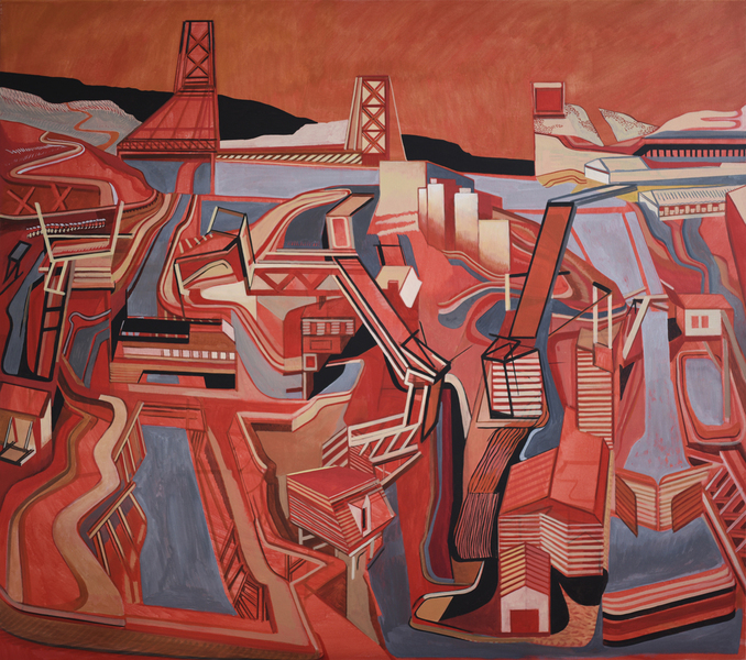 Wojciech Koniuszek, Stocznie nowego świata, 130x114 cm, olej na płótnie.jpg