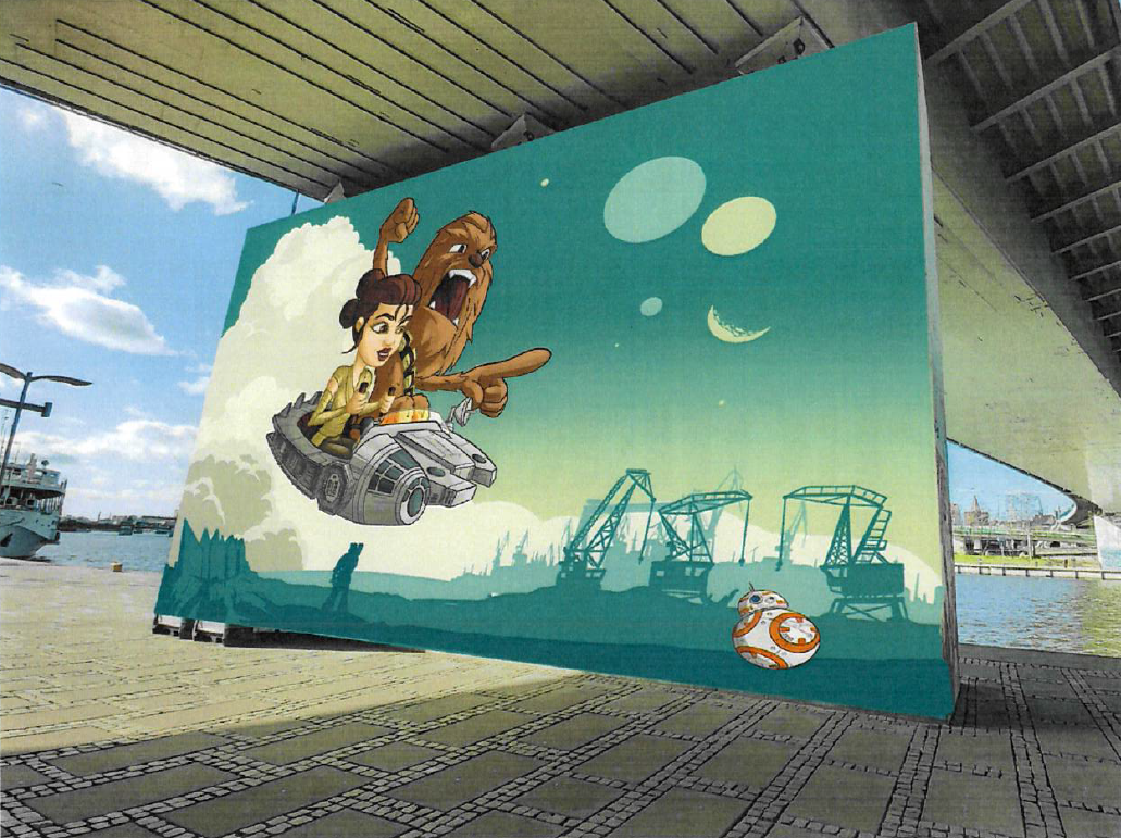 Polska Fundacja Przeciwdziałania Uzależnieniom – autor Maciej Jurkiewicz - mural na Bulwarze Gdańskim (filar Trasy Zamkowej).png