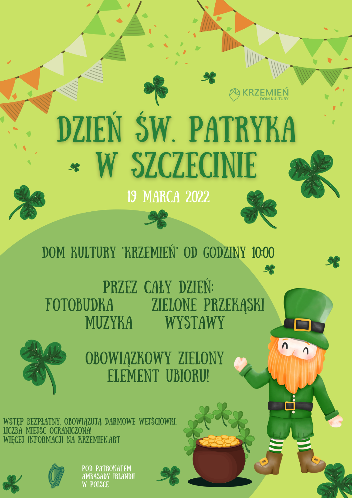 Plakat św. Patryk w DK Krzemień - 2.png