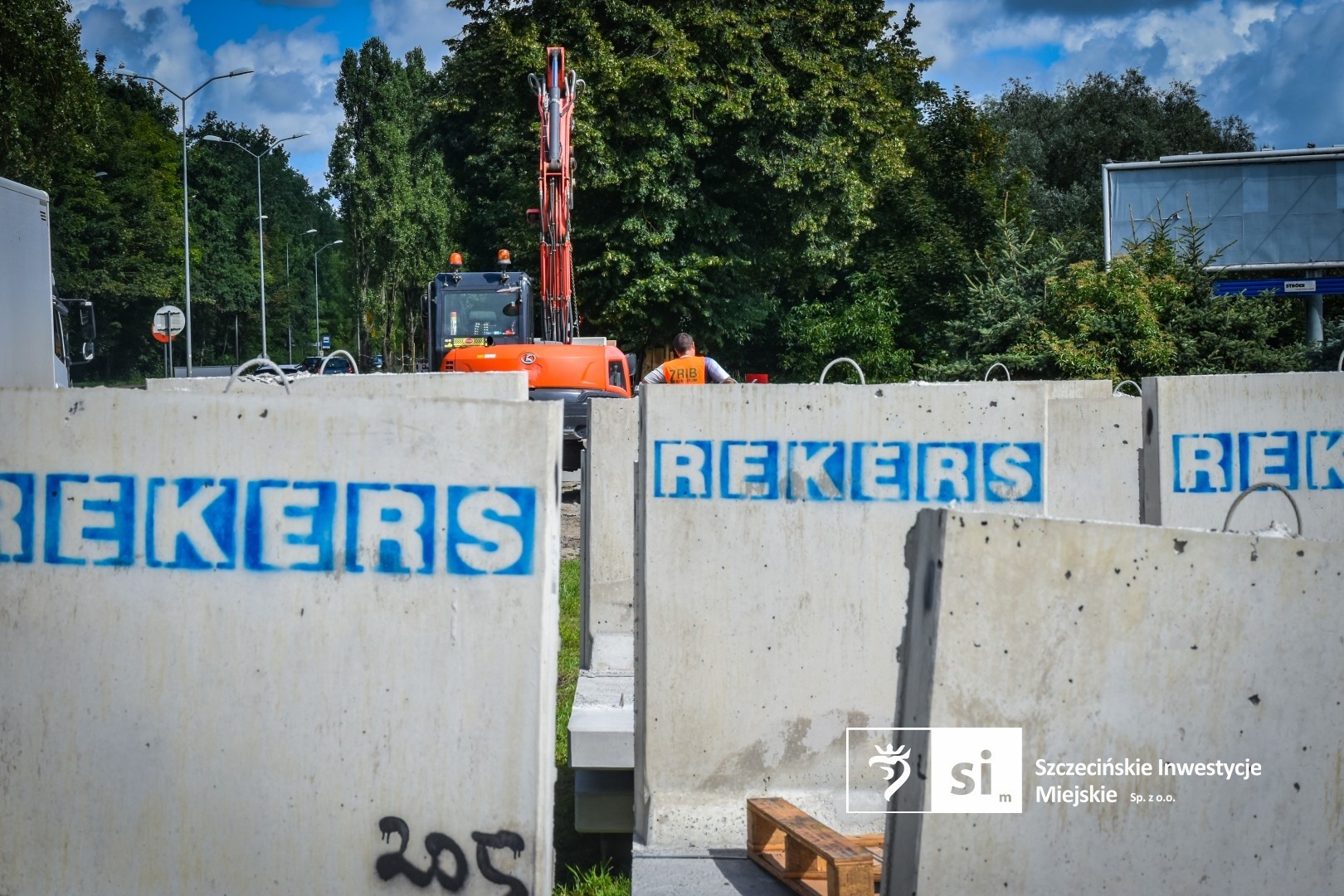 Budowa ścieżki rowerowej na  Bogumińskiej.