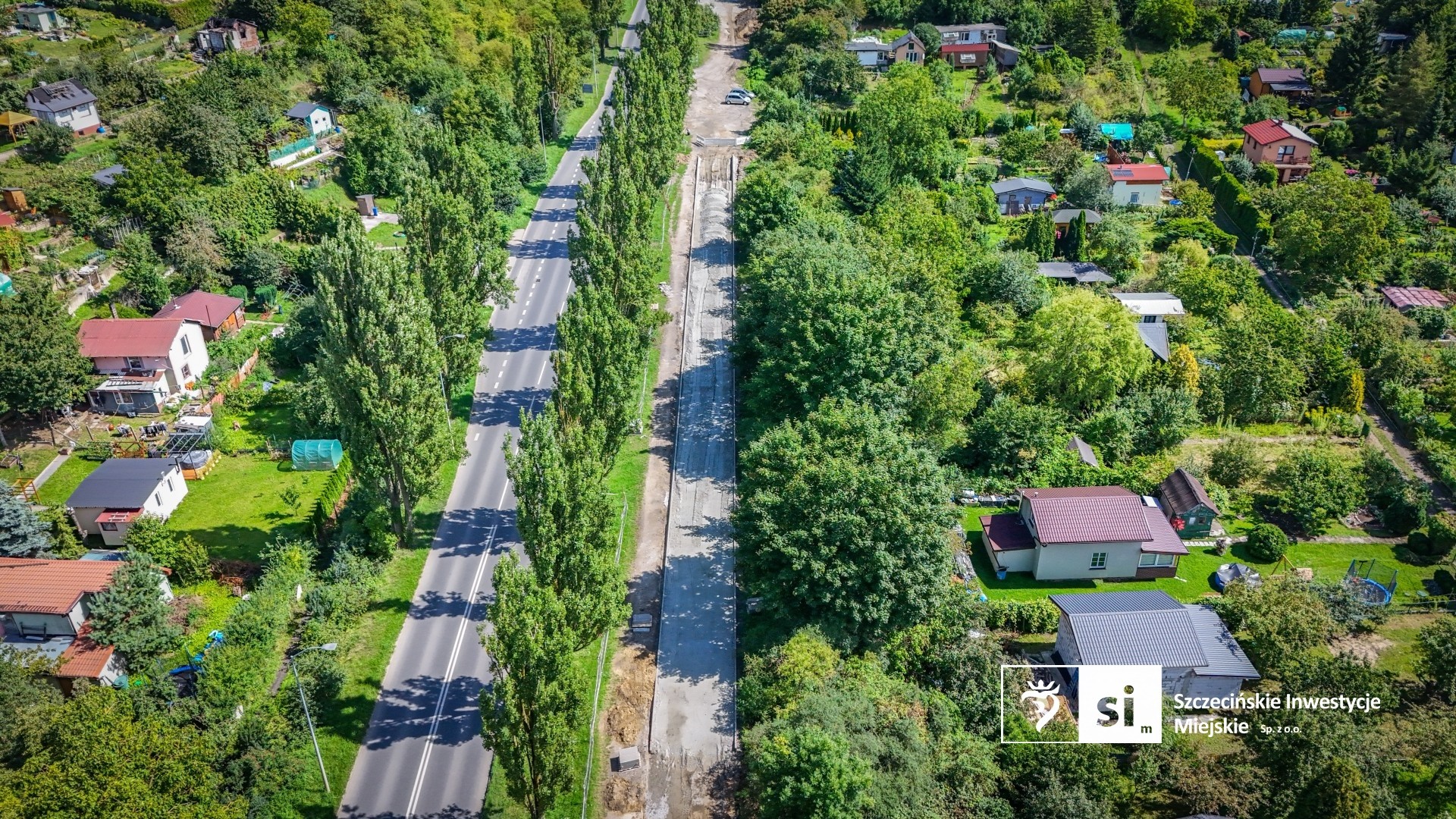 Budowa ścieżki rowerowej na  Bogumińskiej.