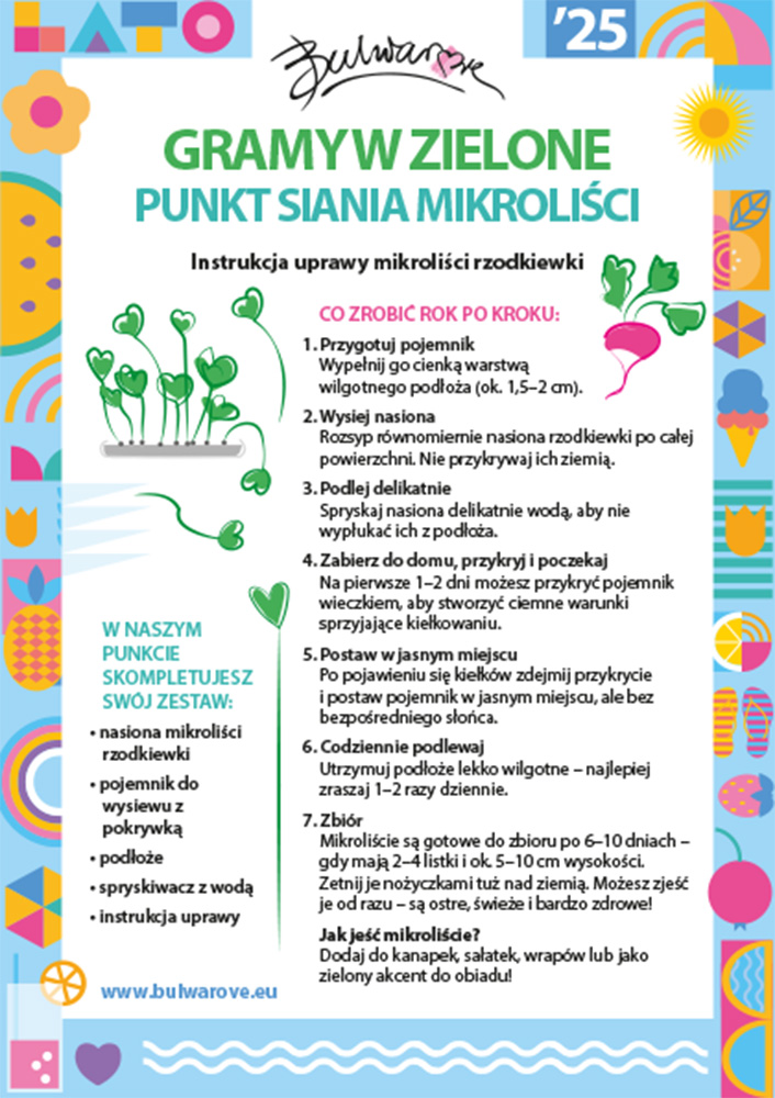 Zapraszamy na ostatnią odsłonę wydarzenia Bulwarove w duchu eko slow life