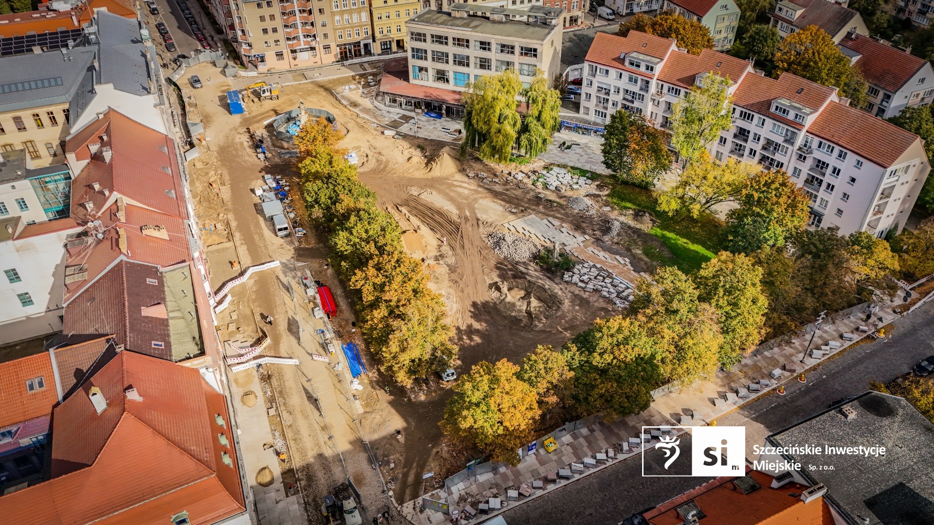 Plac Orła Białego w przebudowie