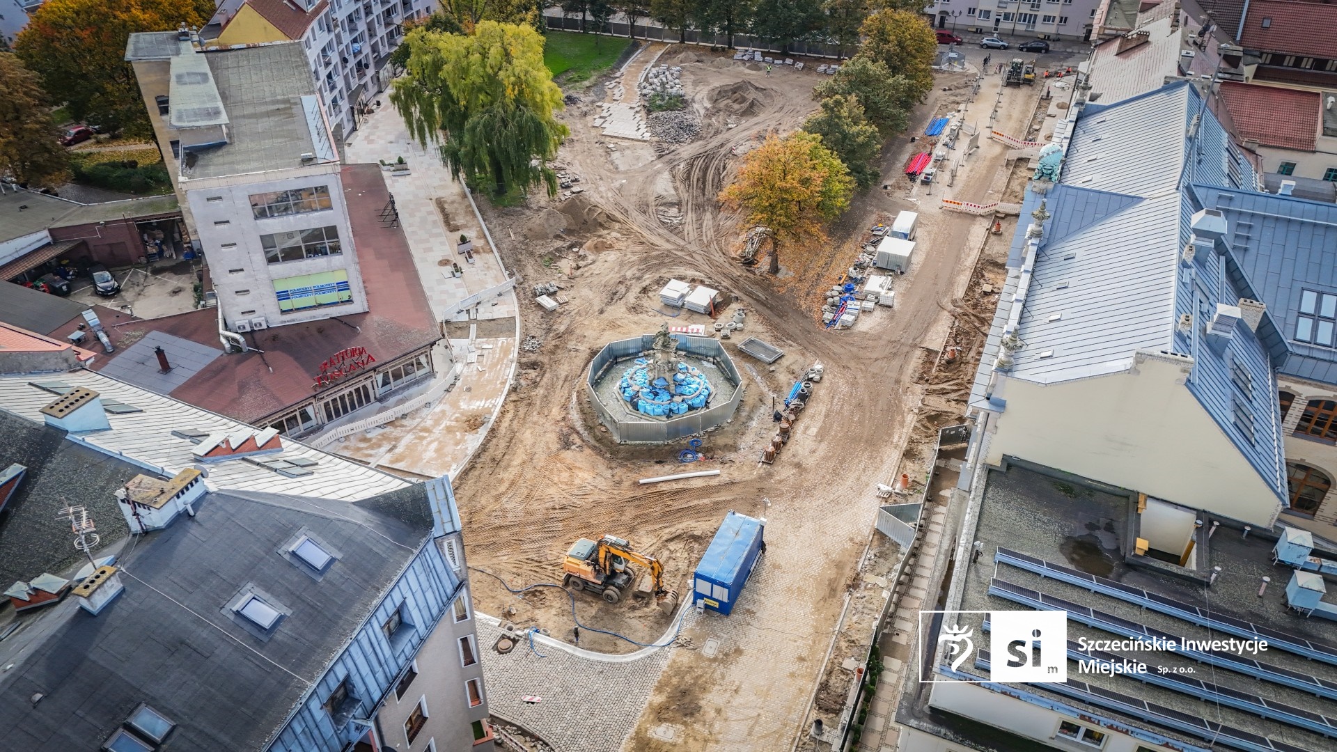 Plac Orła Białego w przebudowie
