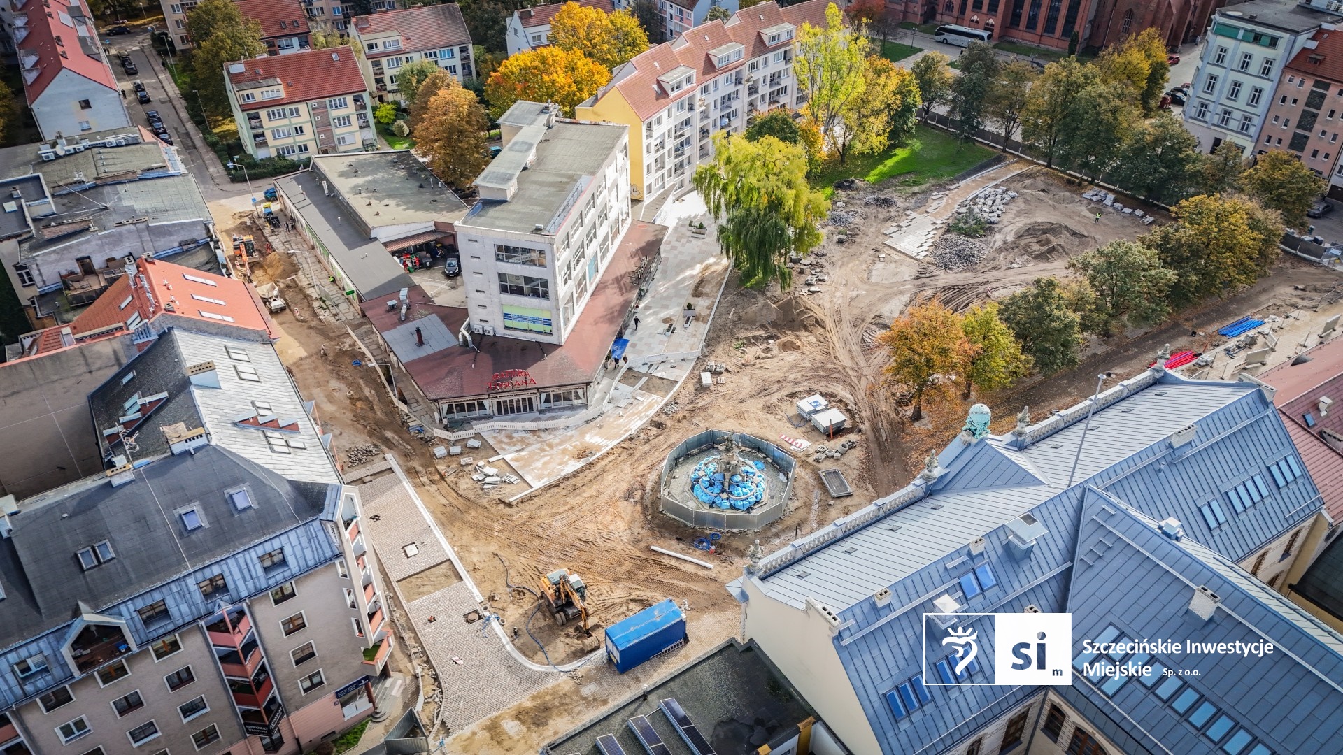 Plac Orła Białego w przebudowie