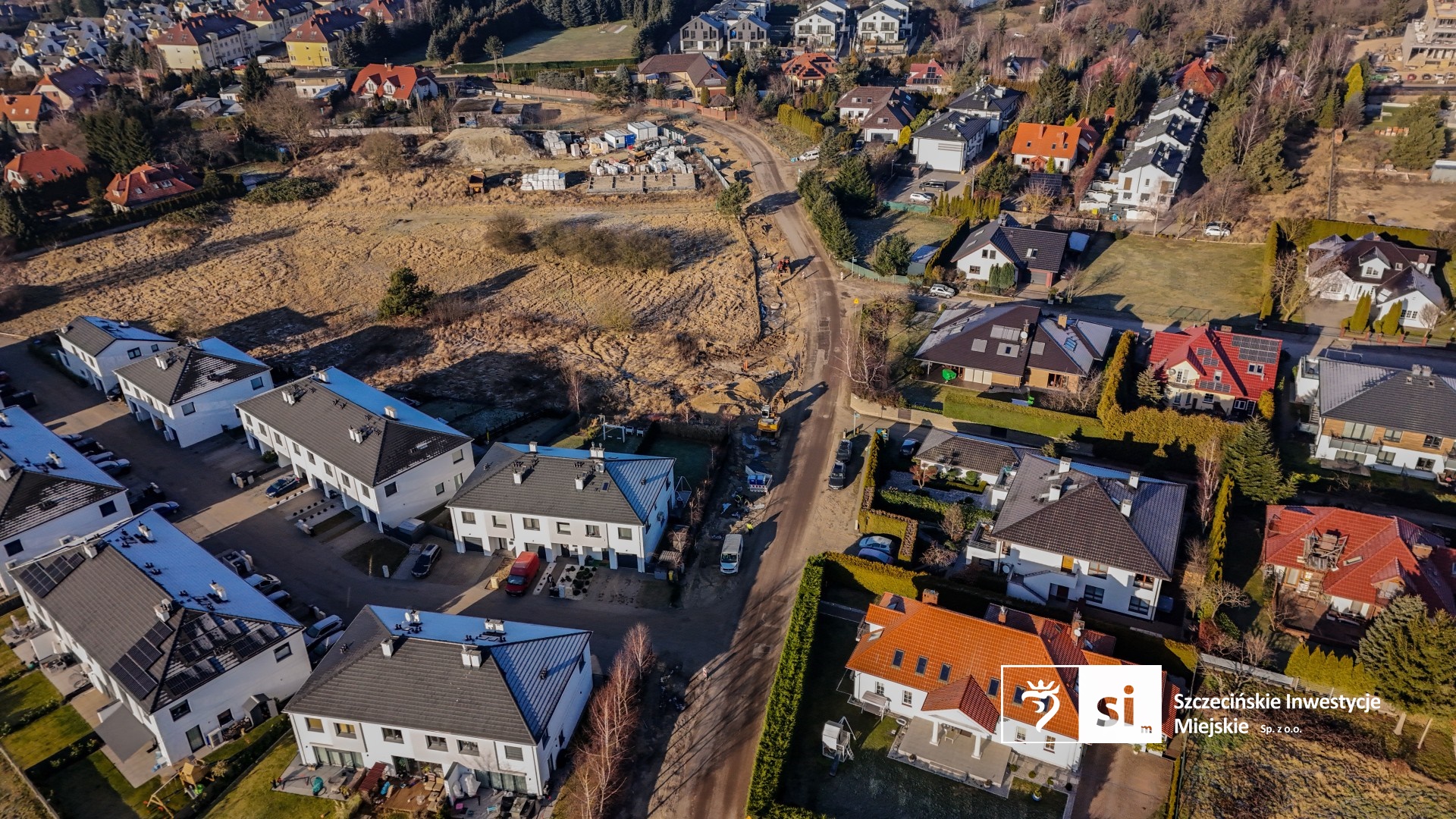 Budowa trasy północnej z lotu ptaka.