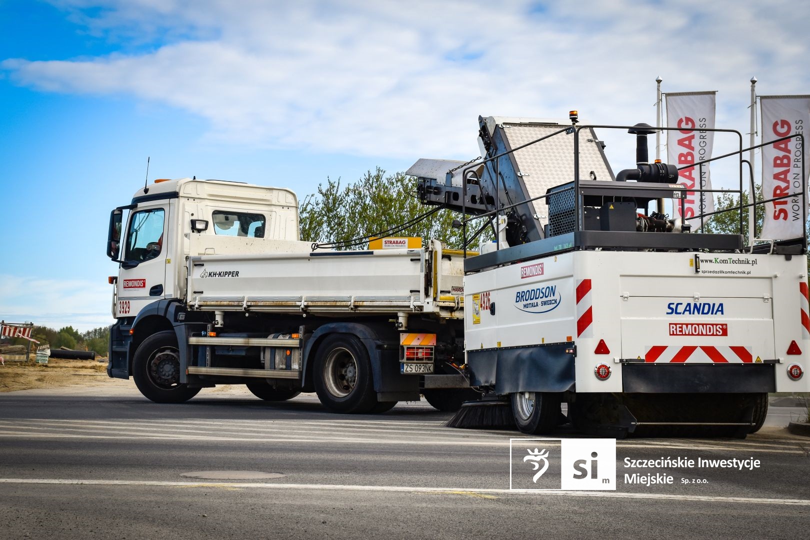Wykonawca inwestycji zwiększył częstotliwość prac porządkowych w okolicy wyjazdów z placu budowy.