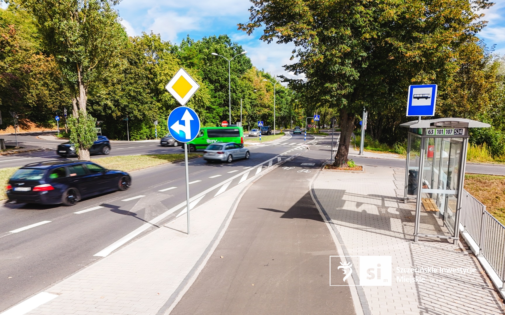 Piesi i rowerzyści mogą korzystać z nowej infrastruktury wzdłuż ulic Obotryckiej i Bogumińskiej w Szczecinie.