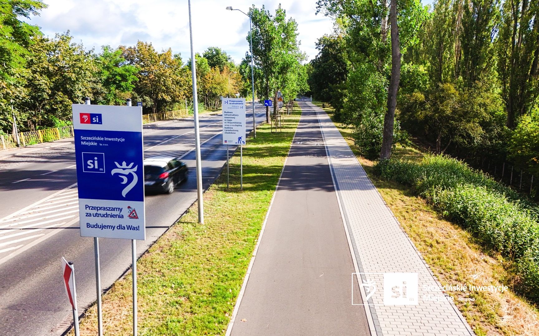 Piesi i rowerzyści mogą korzystać z nowej infrastruktury wzdłuż ulic Obotryckiej i Bogumińskiej w Szczecinie.