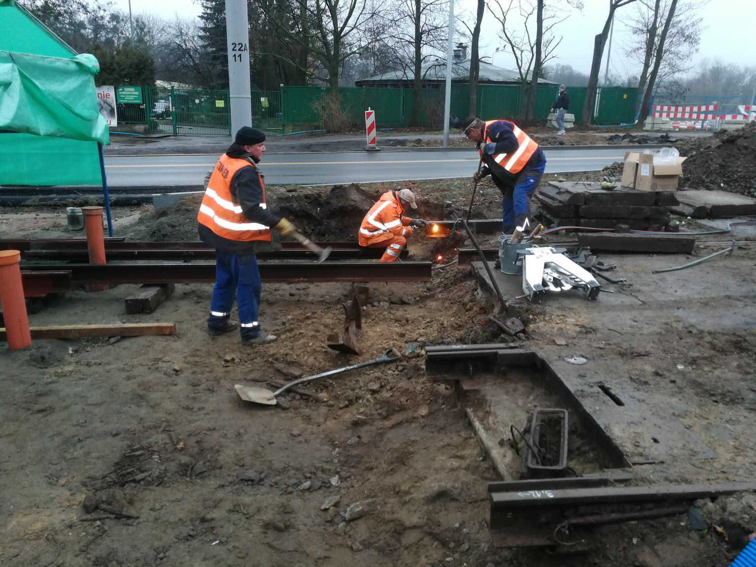 3. al. Wojska Polskiego kierunek centrum – regulacja torowiska na połączeniu z istniejącym torowiskiem.png