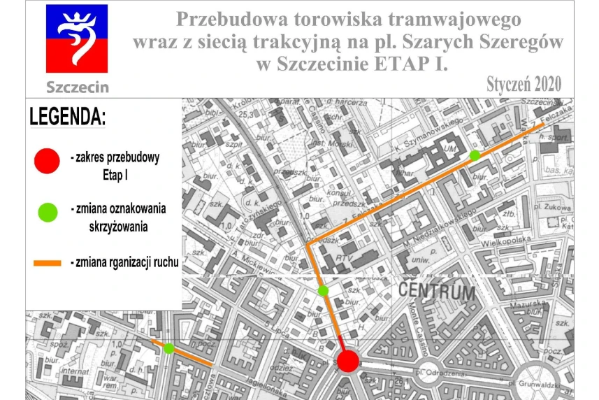 Start robót na Placu Szarych Szeregów Start robót na Placu Szarych Szeregów