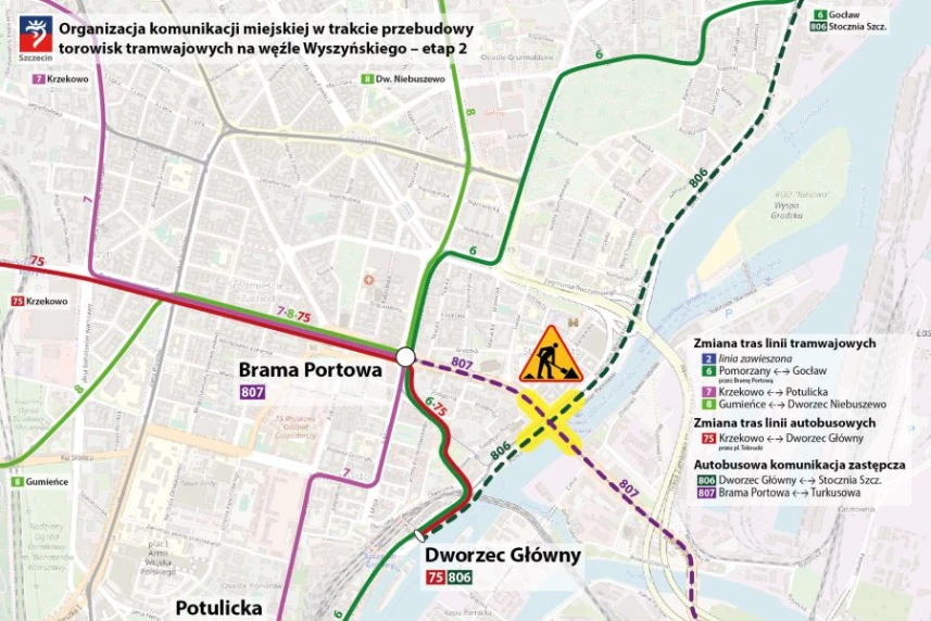 Duże zmiany na ulicy Wyszyńskiego od soboty Duże zmiany na ulicy Wyszyńskiego od soboty