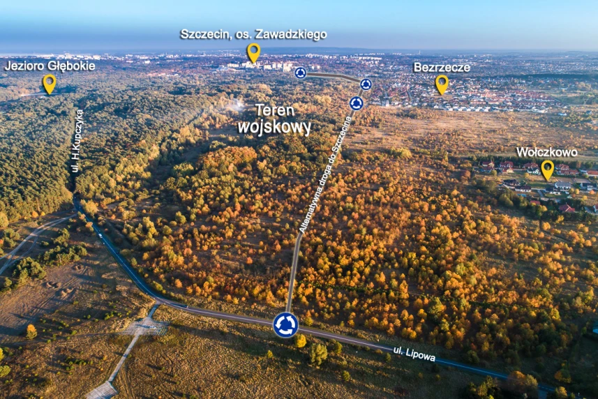 Droga alternatywna Wołczkowo-Bezrzecze-Szczecin