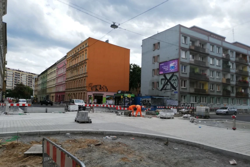 Postęp prac w śródmieściu