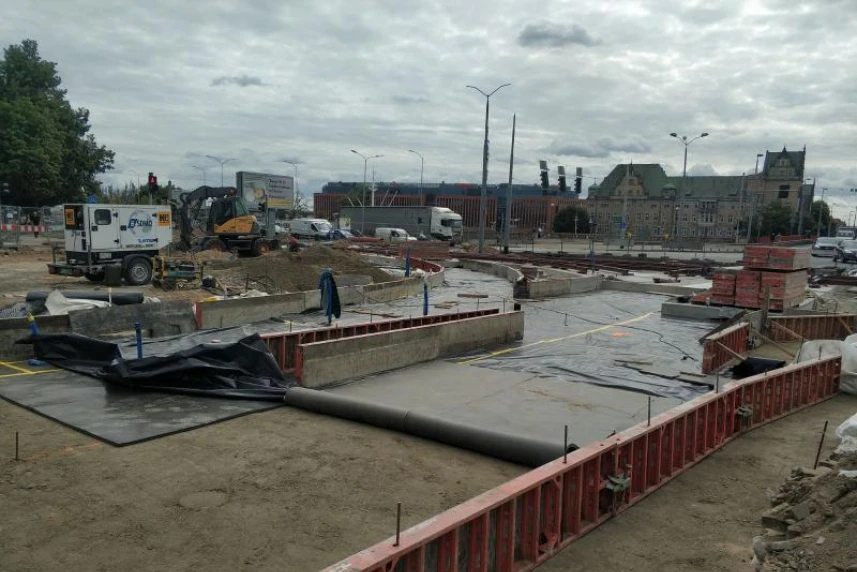 Arbeiten in der Straße Wyszyńskiego