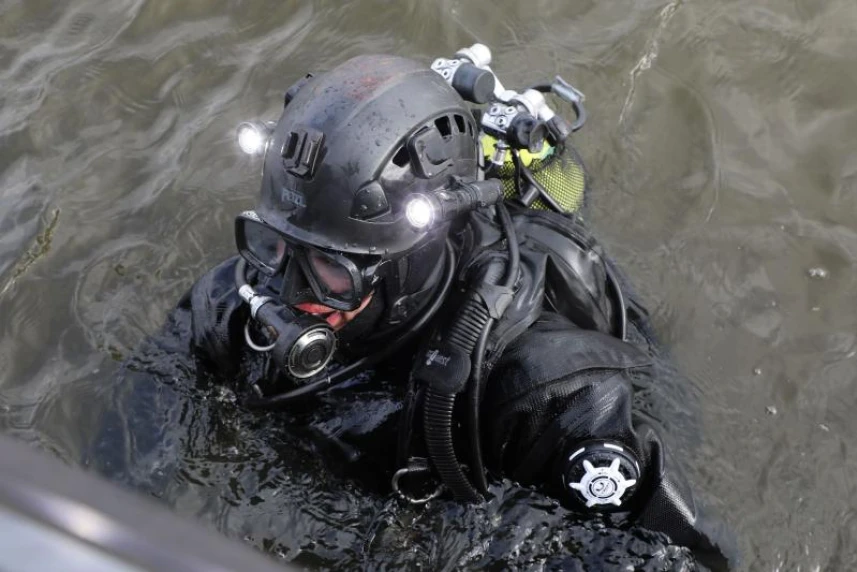 Usuwanie niewybuchu z Przekopu Mieleńskiego