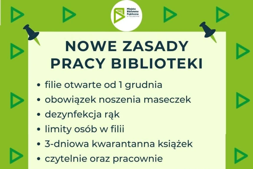 Nowe zasady otwarcia Miejskiej Biblioteki Publicznej w Szczecinie Nowe zasady otwarcia Miejskiej Biblioteki Publicznej w Szczecinie