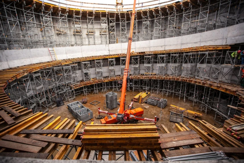 Budowa "Wiru Wiedzy" na Fabryce Wody Budowa "Wiru Wiedzy" na Fabryce Wody