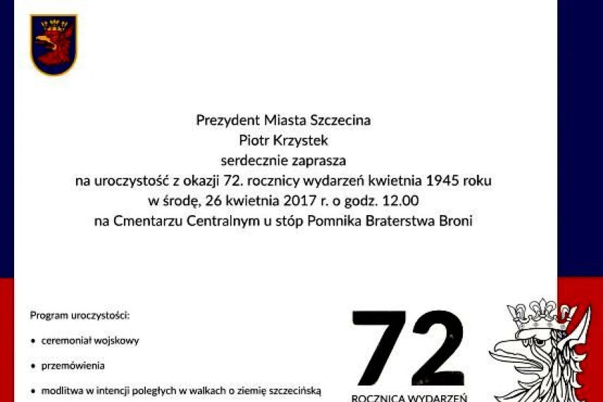 72. rocznica wydarzeń kwietnia 1945