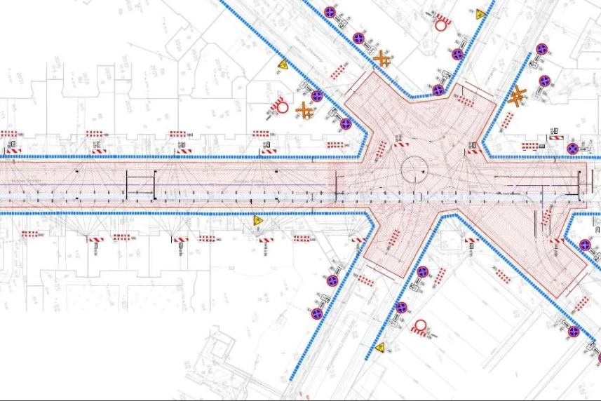 Zamknięcie skrzyżowania ulic Żółkiewskiego/Chodkiewicza Zamknięcie skrzyżowania ulic Żółkiewskiego/Chodkiewicza