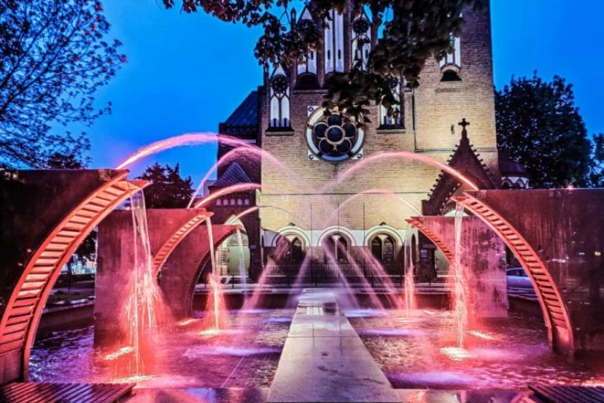 Faszinierender Springbrunnen
