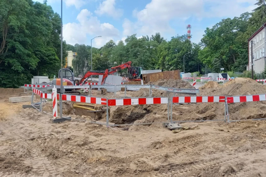 Nowe rondo w budowie