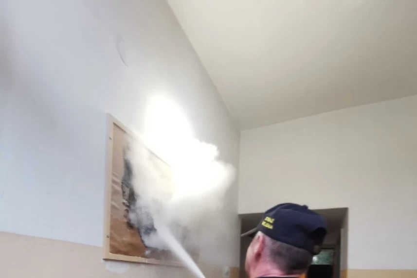 Strażnicy pojechali rozliczyć kierowców a gasili pożar