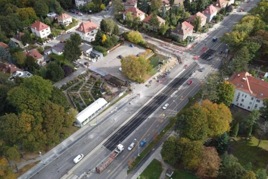 Łękno intersection – changes on Zaleskiego Street
