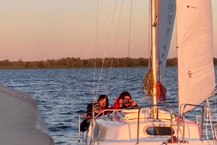 Polish and Ukrainian kids sailing on the Szczecin Reservoir