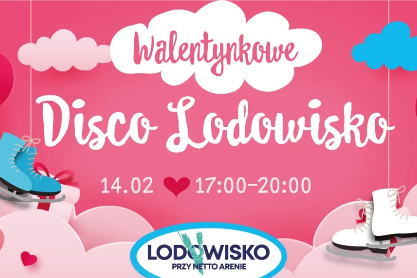 Walentynkowe Disco Lodowisko przy Netto Arenie