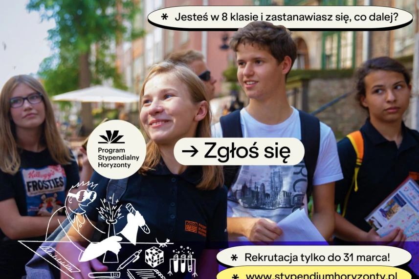 Start rekrutacji do Stypendium Horyzonty dla uczniów klas ósmych