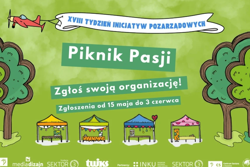 Piknik Pasji odbędzie się 14 czerwca 2025 r. w ramach XVIII Tygodnia Inicjatyw Pozarządowych. Piknik Pasji odbędzie się 14 czerwca 2025 r. w ramach XVIII Tygodnia Inicjatyw Pozarządowych.