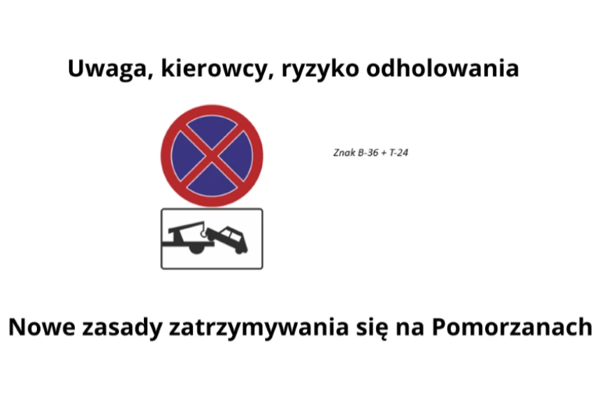 Nowe zasady zatrzymywania się na Pomorzanach.  Uwaga, kierowcy, ryzyko odholowania