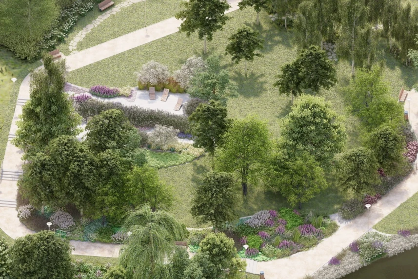 Zaniedbany teren przy ul Warcisława wkrótce zamieni się w malowniczy park.