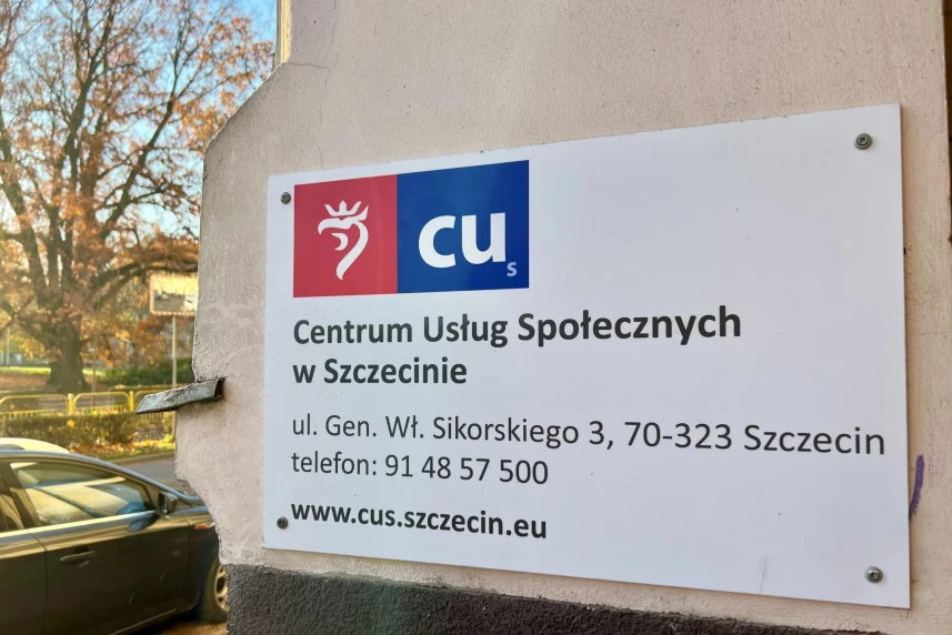 Tablica informacyjna Centrum Usług Społecznych w Szczecinie Tablica informacyjna Centrum Usług Społecznych w Szczecinie
