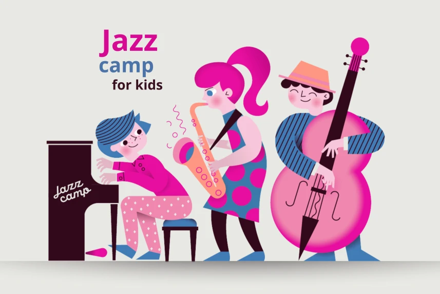 Jazz Camp. Grafika ilustracyjna Jazz Camp. Grafika ilustracyjna
