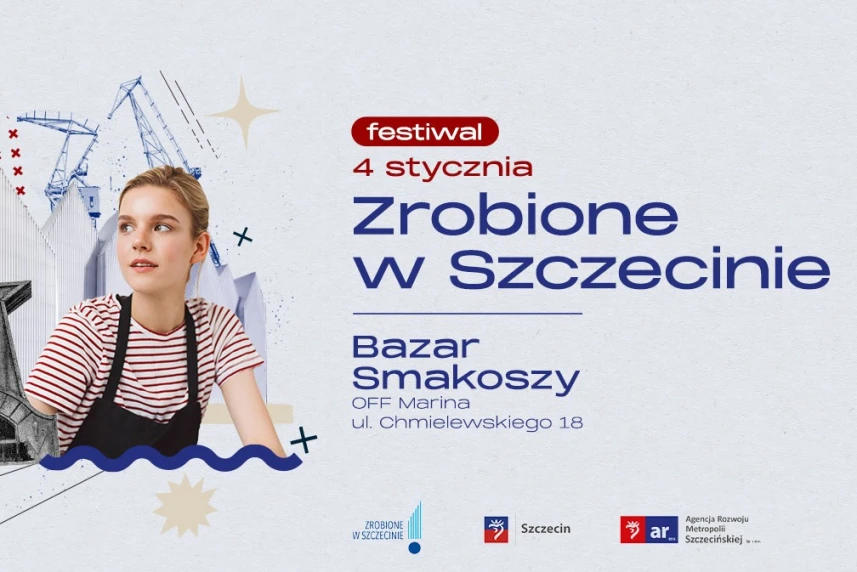 Zrobione w Szczecinie. Grafika ilustracyjna