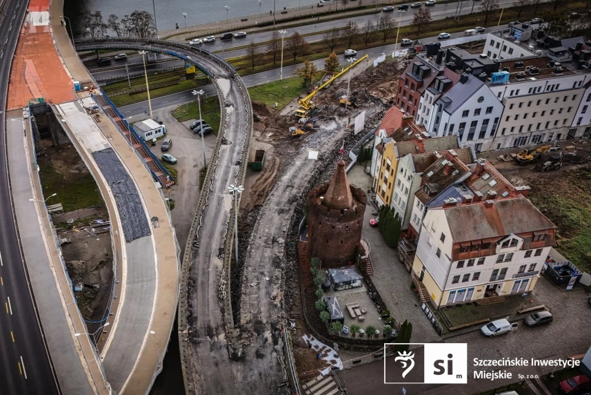 Remont Trasy Zamkowej w Szczecinie.