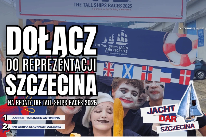 Grafika informacyjna dot. naboru do Żeglarskiej Reprezentacji Szczecina.