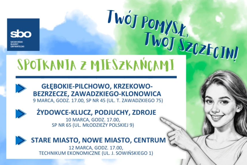 9 marca br. wystartuje nabór projektów SBO. W jego trakcie odbędzie się 14 spotkań z mieszkańcami. Pierwsze trzy z nich już w przyszłym tygodniu!