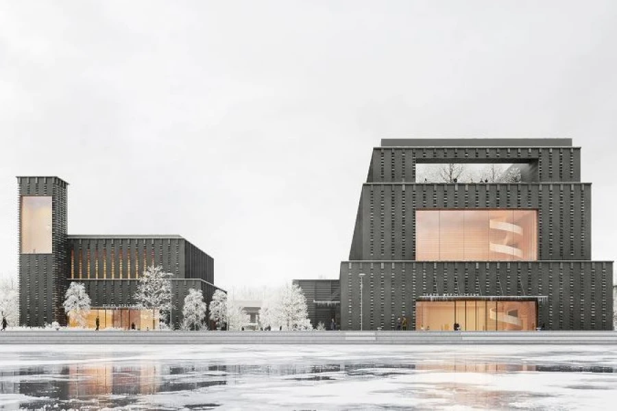 Wizualizacja nowej siedziby Teatru Współczesnego w Szczecinie.