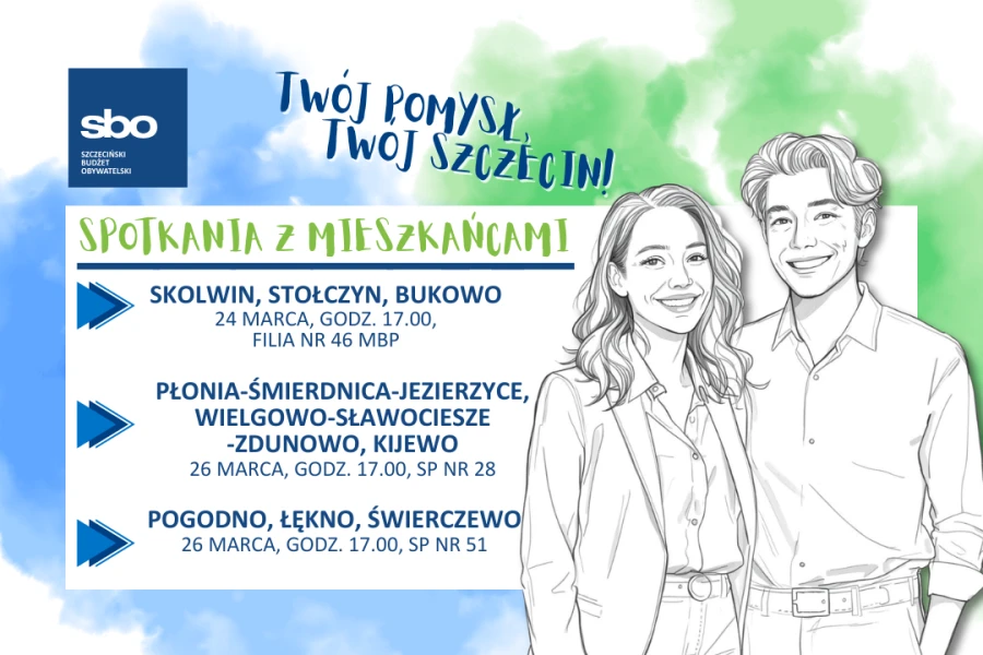 Przed nami kolejne 3 kolejne spotkania z mieszkańcami, którzy chcą wziąć aktywny udział w Szczecińskim Budżecie Obywatelskim.