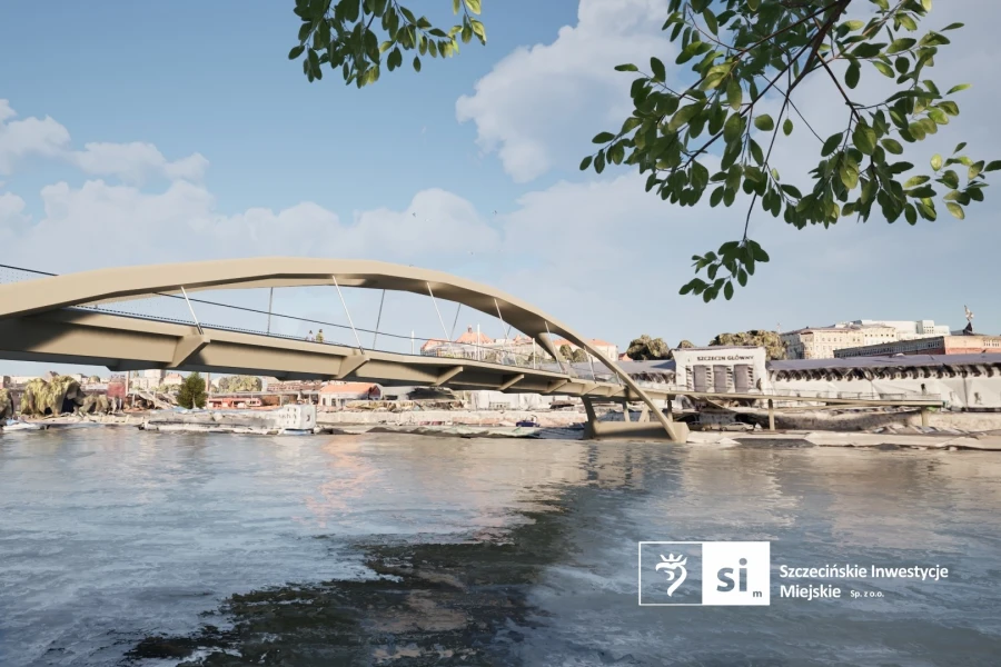 Kładka na Kępę Parnicką. Wizualizacja