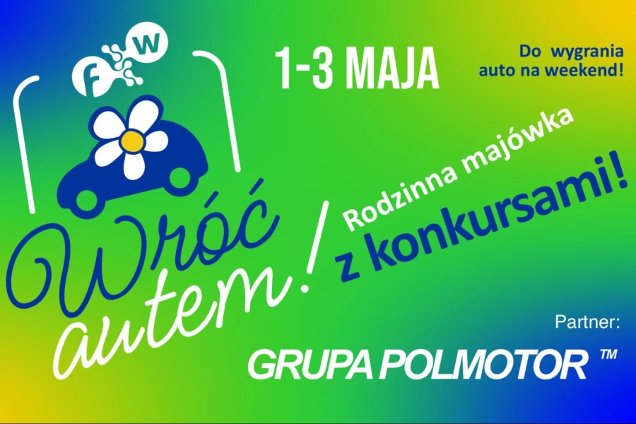 Majówka 2026 w Fabryce Wody. Grafika ilustracyjna