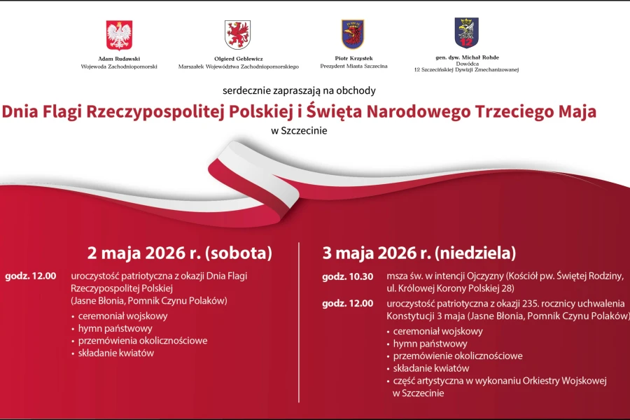 Święto Flagi RP i rocznica uchwalenia Konstytucji Trzeciego Maja. Grafika ilustracyjna