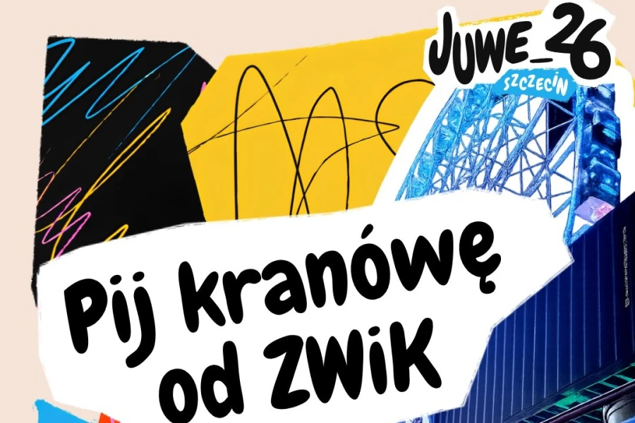 Akcja promocyjna "Pij kranówę od ZWiK" - plakat