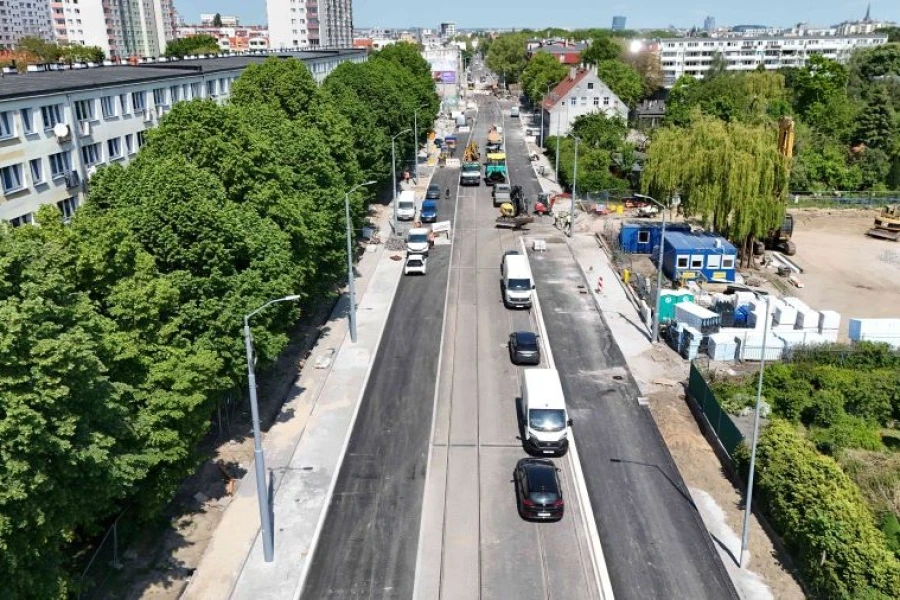 Widok z lotu ptaka na ulicę Milczańską w Szczecinie Widok z lotu ptaka na ulicę Milczańską w Szczecinie