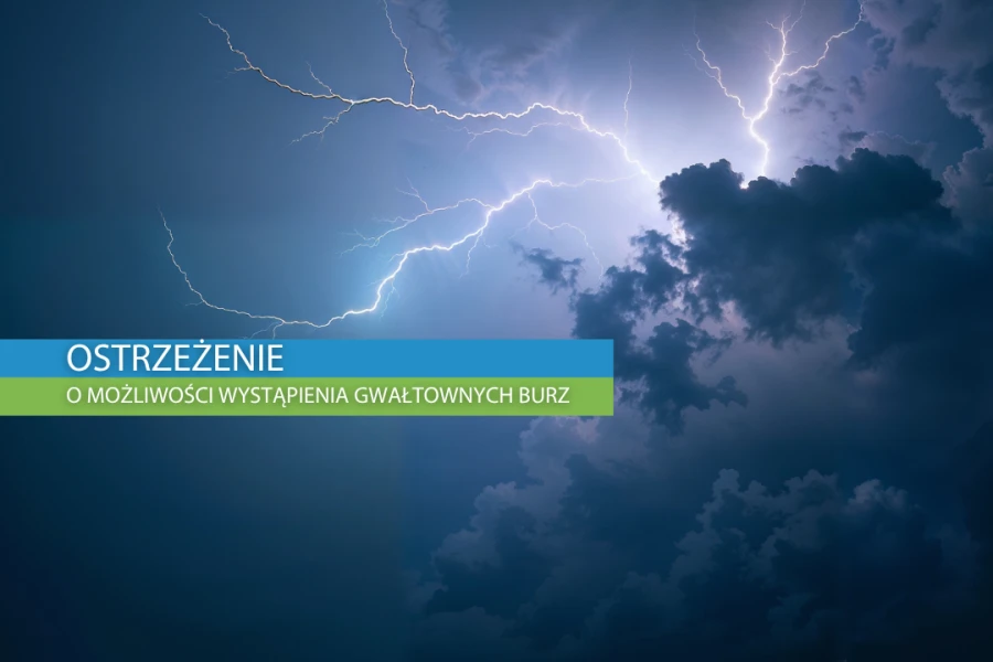 Grafika ilustracyjna. Ostrzeżenie przed burzą Grafika ilustracyjna. Ostrzeżenie przed burzą