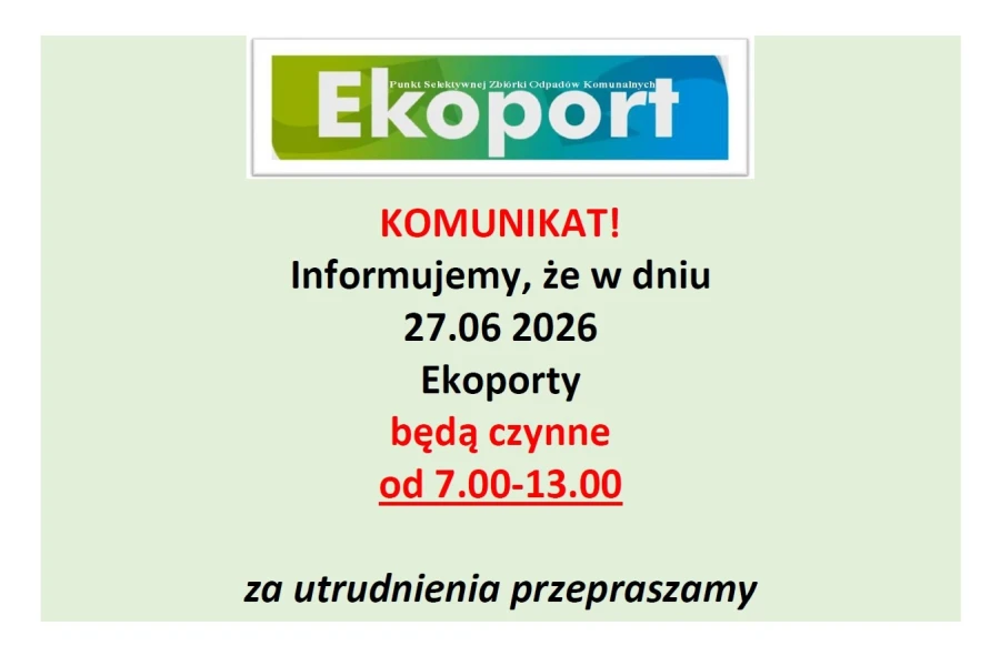Czasowe zmiany w pracy Ekoportów