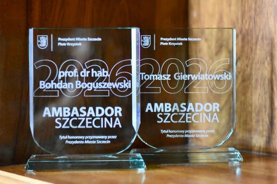 Prof. Bohdan Boguszewski oraz Tomasz Gierwiatowski ostali nowymi Honorowymi Ambasadorami Szczecina.